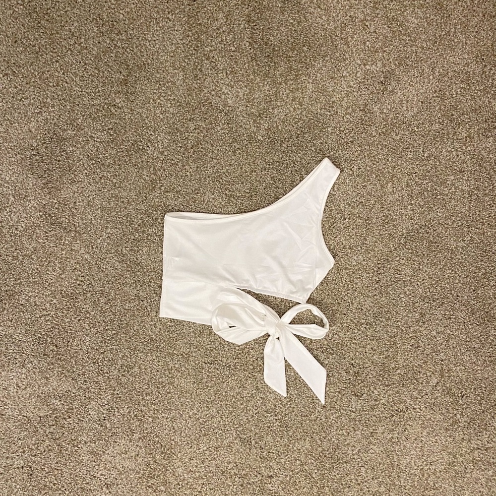 SHEIN one shoulder tie top